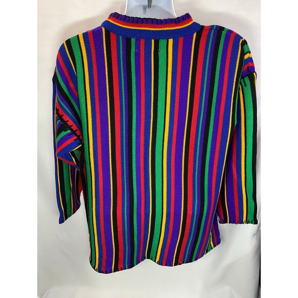 Vintage 90s Extra Touch International Sportswear Co Multi 2X Knitted Sweater NWT - Picture 2 of 9